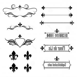 300x300 Stock Illustration Set Calligraphic Flourish Design Elements