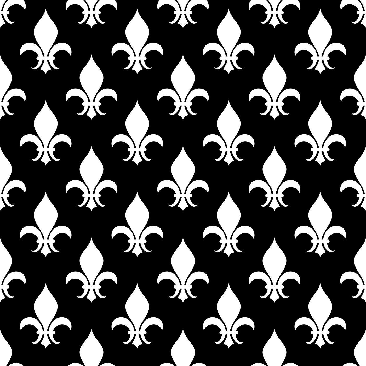 1400x1400 Vector Fleur De Lis Seamless Pattern In Black And White