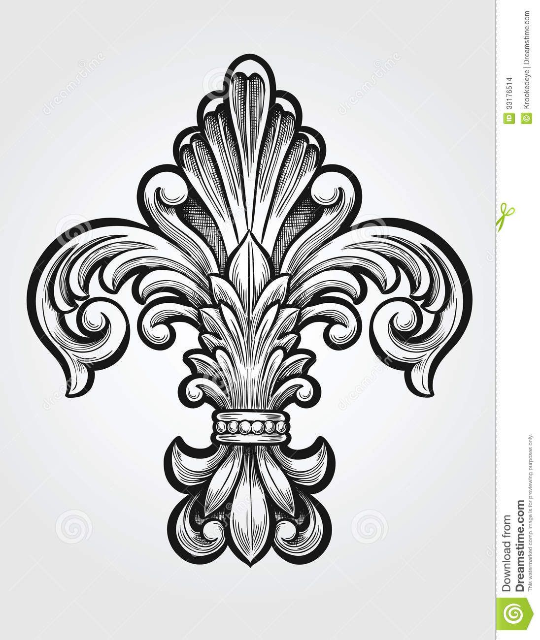 1096x1300 Elegant Fleur De Lis Stock Images