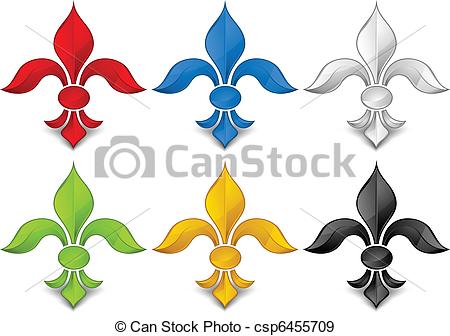 450x336 Fleur Fleur, Color Lily Symbol On White Background, Vector