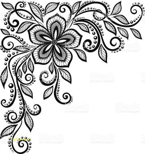 484x512 Fleur Vector Magnifique Beautiful Black And White Lace Flower