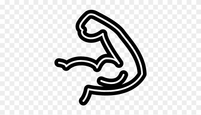 840x481 Muscle Flex Outline Vector