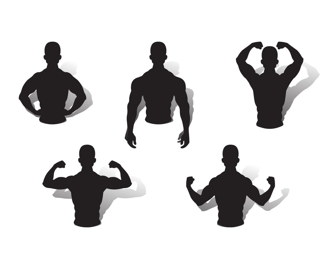 1136x936 Biceps Flex Arm Silhouette Vector Art Graphics