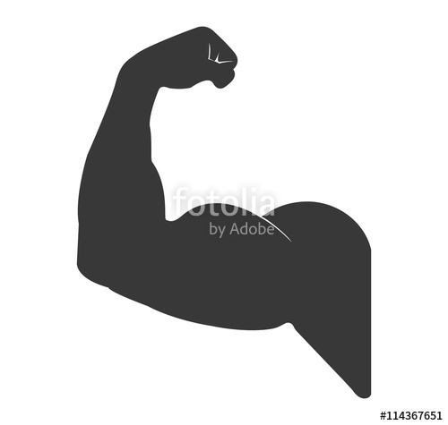 500x475 Biceps Flex Arm Vector Icon Stock Image And Royalty Free Vector
