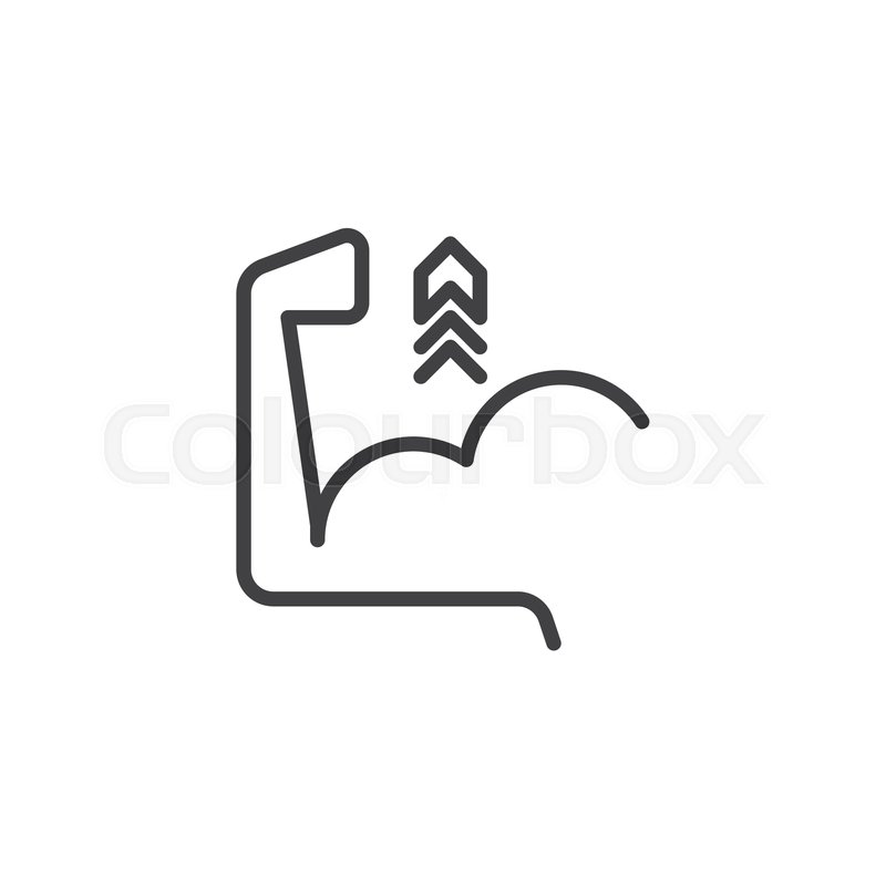 800x800 Biceps Flex Arm Line Icon Linear Stock Vector Colourbox