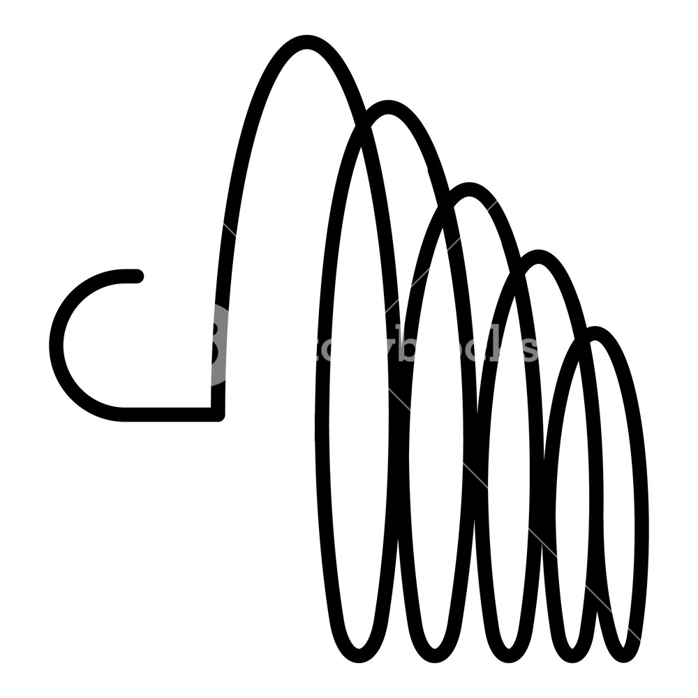 1000x1000 Flexible Coil Icon Outline Flexible Coil Vector Icon For Web