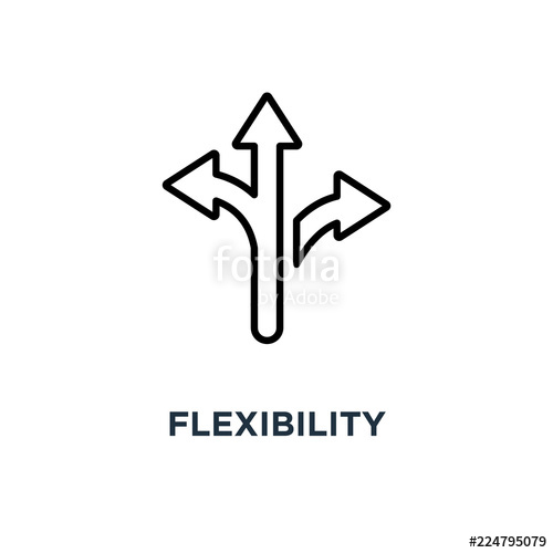 500x500 Flexibility Icon Flexibility Concept Symbol Design, Vector Illu