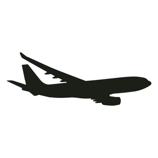 512x512 Airplane Flying Silhouette