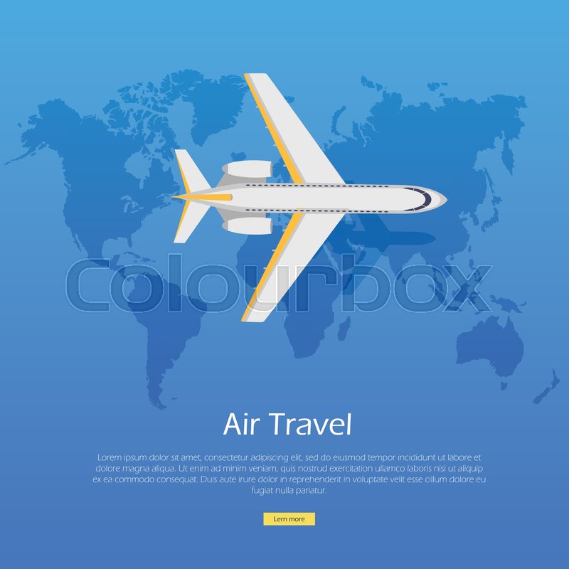 Air Travel Concept Plane On The World Stock Vector Colourbox 800x800 Air Travel Concept Plane On The World Stock Vector Colourbox