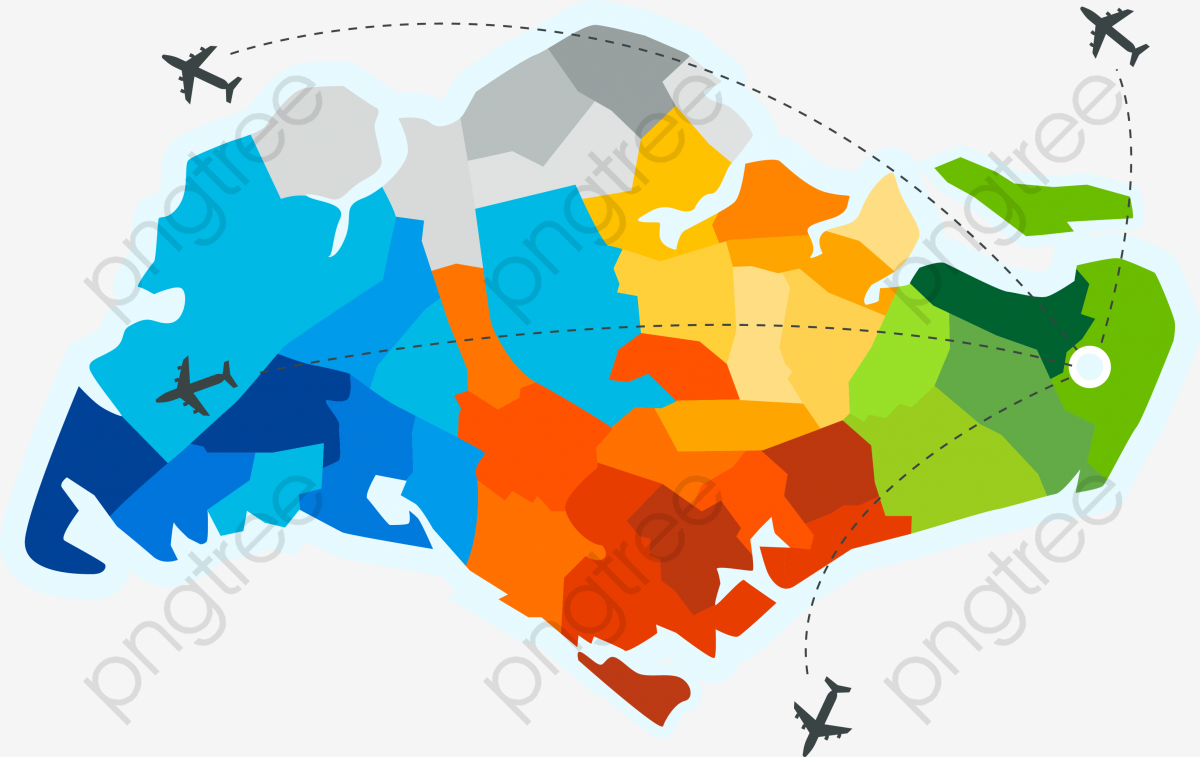 Download Free Png Color Flight Map Of Singapore, Color Vector 1200x757 Download Free Png Color Flight Map Of Singapore, Color Vector