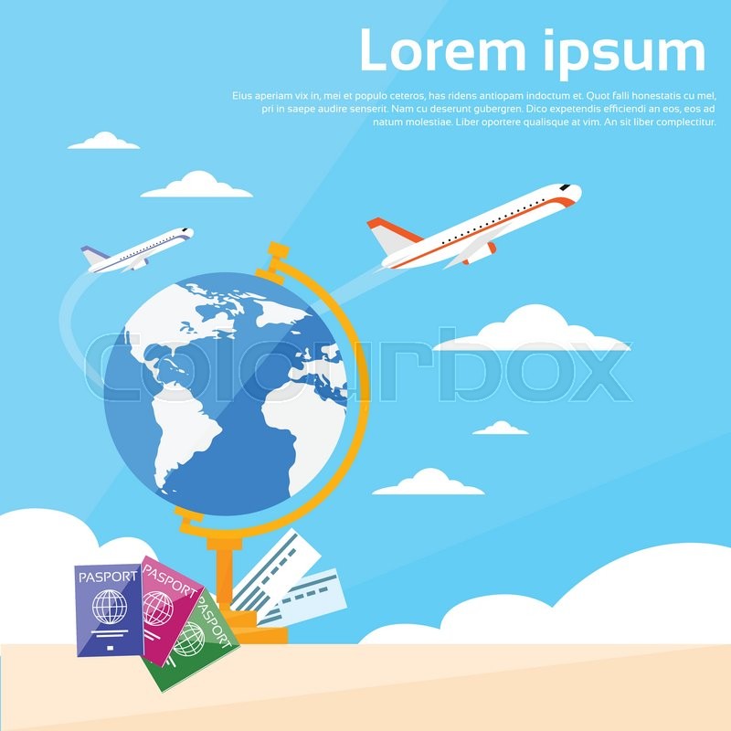 Globe Map Passport Travel Document Stock Vector Colourbox 800x800 Globe Map Passport Travel Document Stock Vector Colourbox