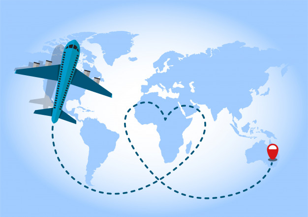 Airplane Flying In Blue World Map Background Traveling Love 626x442 Airplane Flying In Blue World Map Background Traveling Love
