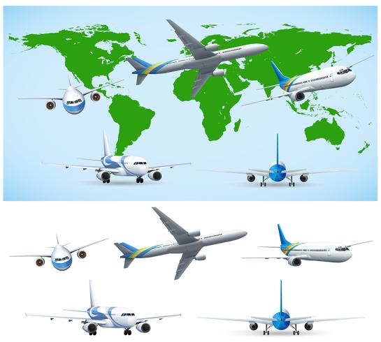 Airplane Flying Over World Map 545x490 Airplane Flying Over World Map