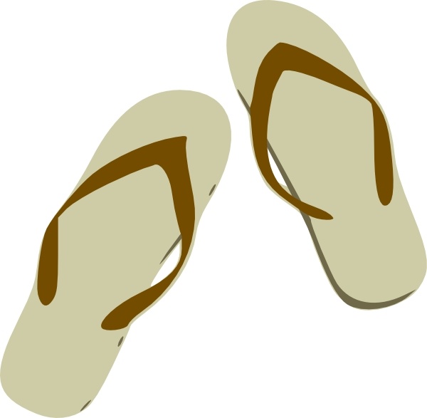 600x587 Flip Flops Clip Art Free Vector In Open Office Drawing