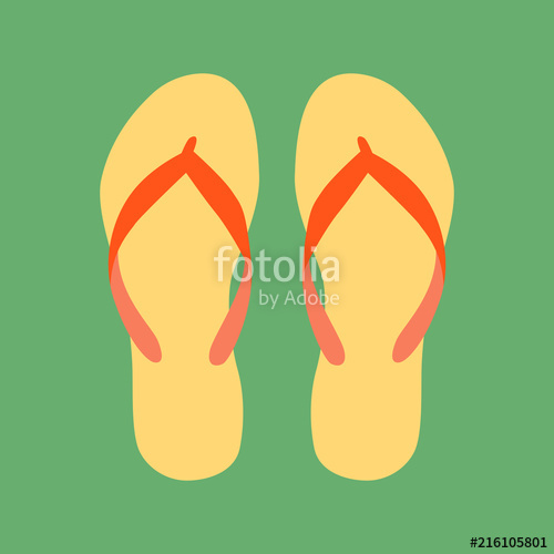 500x500 Flip Flops Vector Illustration Flat Style Front Stock Image