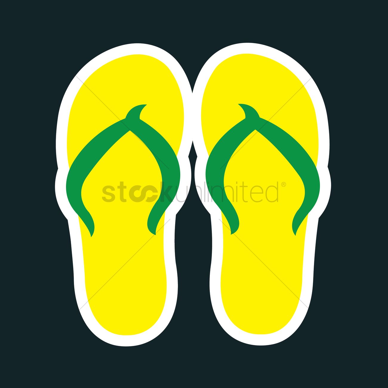 1300x1300 Flip Flops Vector Image