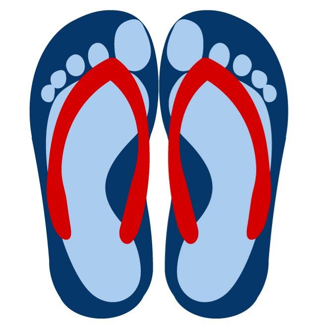 660x660 Flip Flops Vector Drawing