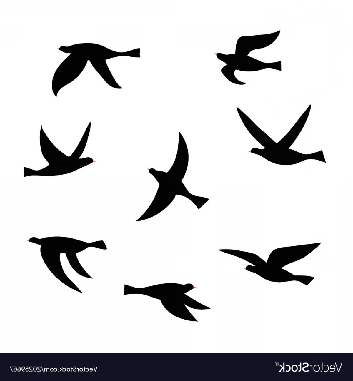 1200x1296 Silhouette Of A Flock Of Birds Vector Soidergi