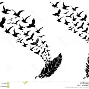 300x300 Feathers With Flying Birds Vector Catchsplace