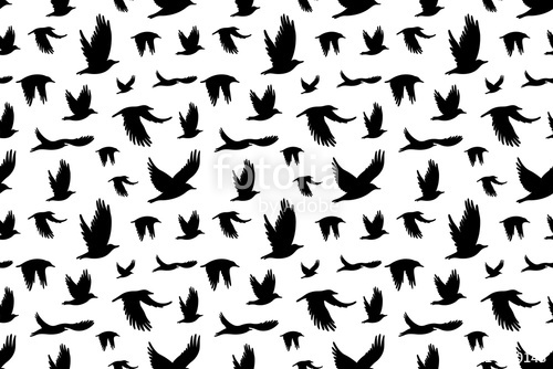 500x334 Seamless Pattern With Flock Of Birds Vector Illustration