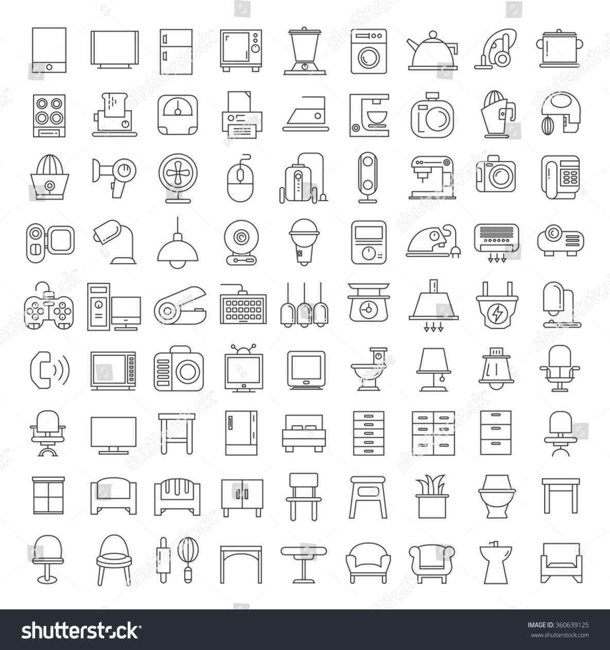 1185x1264 Floor Plan Furniture Vector