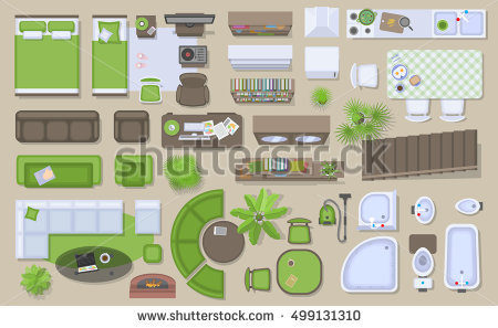 450x297 Floor Plan Furniture Vector Png Isolated Vector Illustration