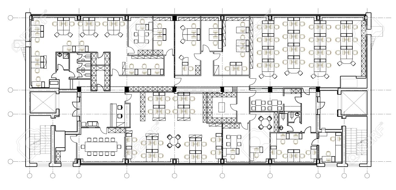1300x623 Floor Plan Office Furniture Symbols Vector Standard Office