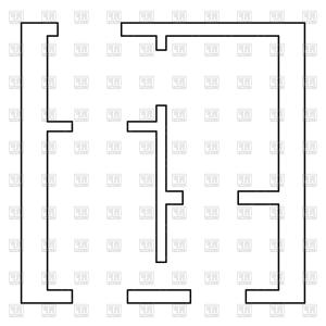 300x300 Floorplan Simple Icon On White Background Vector Clipart Studiogrfx
