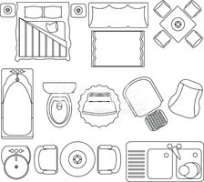 224x200 Simple Furniture Floor Plan
