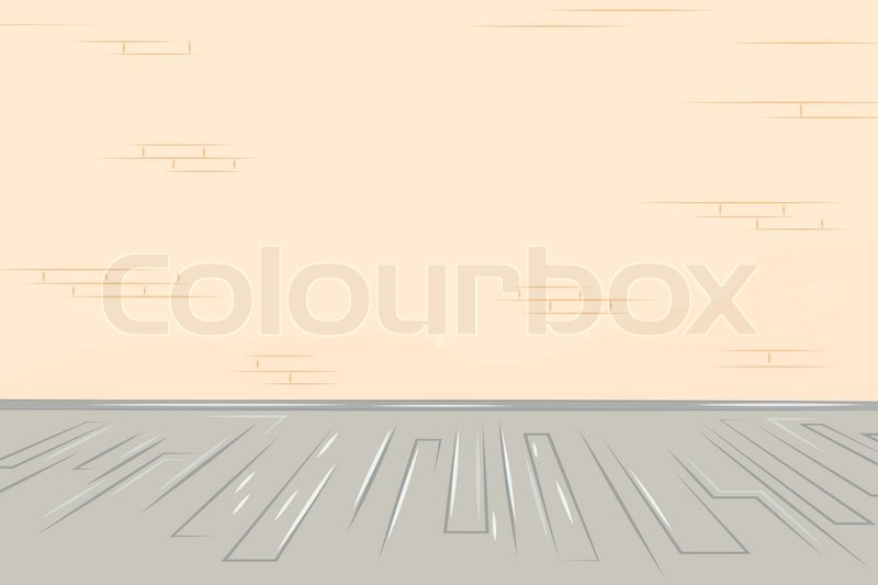 800x533 Old Brick Wall Wooden Floor Vector Stock Vector Colourbox