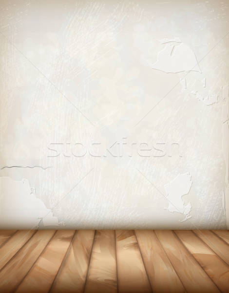 470x600 Vector Plaster Wall Wood Floor Vector Illustration Nadezhda