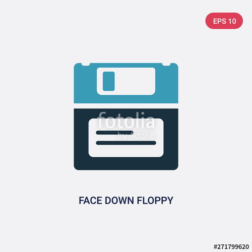 500x500 Two Color Face Down Floppy Disk Vector Icon From Tools