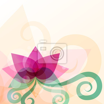 400x400 Hermoso Ejemplo De La Flor De Loto Vector De Fondo Abstracto