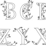 180x180 Hand Drawn Floral Alphabet Vector For Free Download Free Vector