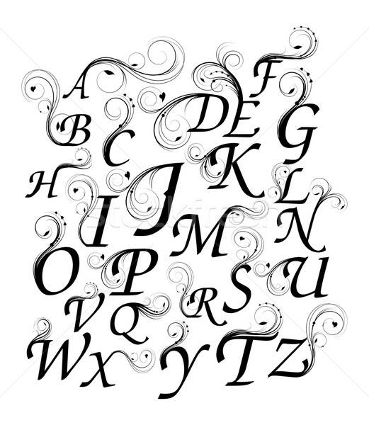 Download Floral Alphabet Vector at Vectorified.com | Collection of ...