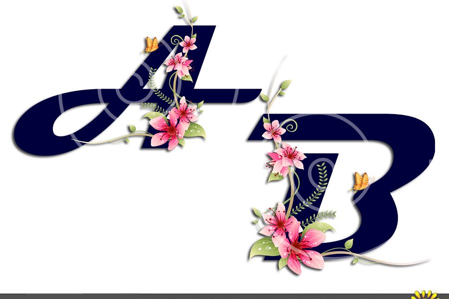 900x600 Floral Alphabet, Letters, Clipart, Vector, Png Sv