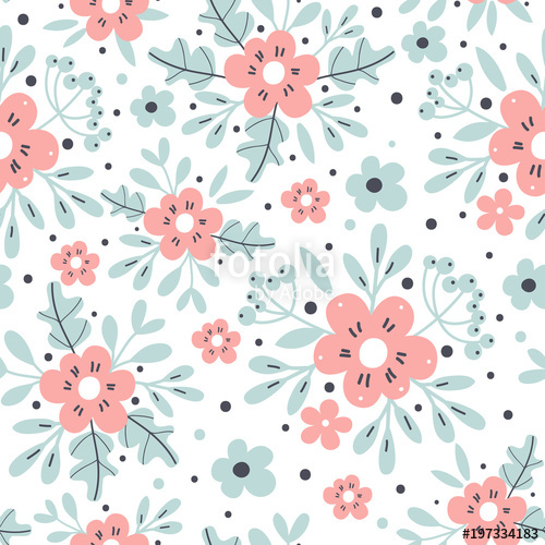 Seamless Floral Background Vector Illustration Stock Image 500x500 Seamless Floral Background Vector Illustration Stock Image