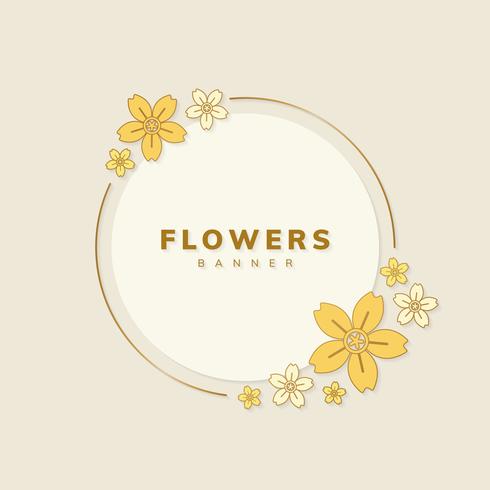 490x490 Floral Banner Vector
