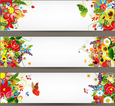 401x368 Floral Banners Free Vector Download