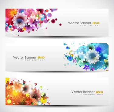 376x368 Flower Banner Free Vector Download