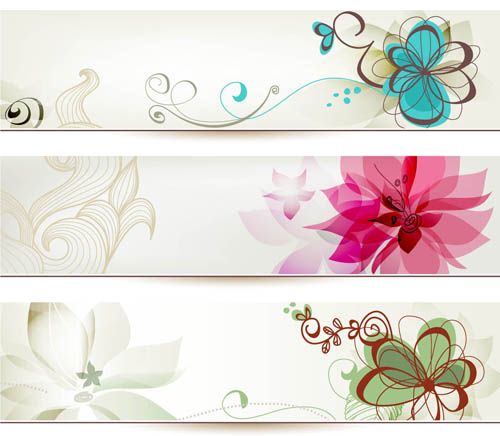 500x436 Free Flower Banner Banner Vector, Floral Banners, Vector Free