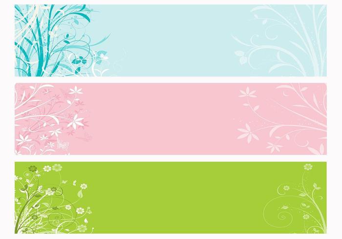 700x490 Spring Floral Vector Banner Pack