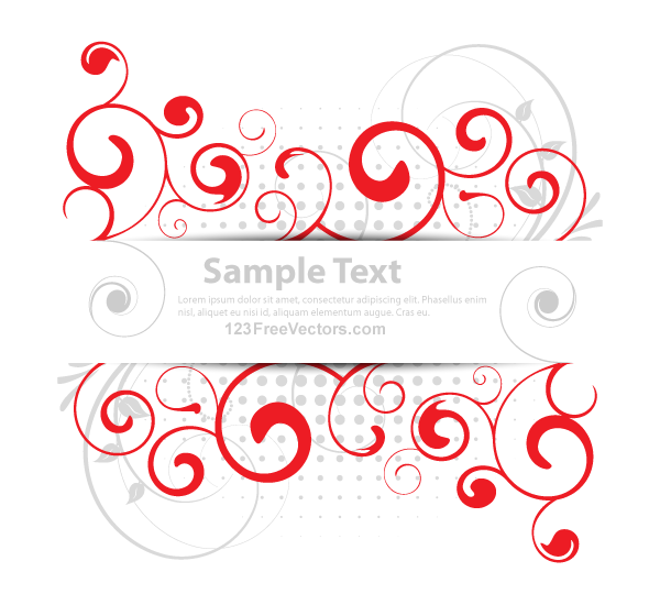 600x550 Vector Floral Banner Design Free Vectors Ui Download