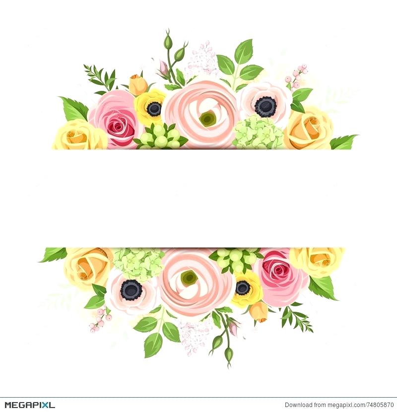 800x830 Banner With Flowers Vector