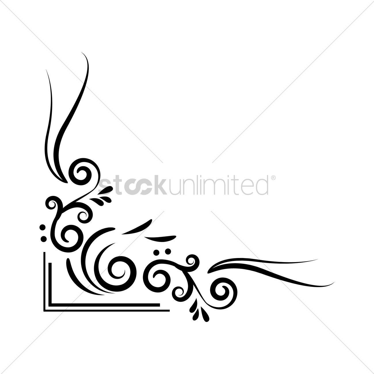 Floral Border Vector Image 1300x1300 Floral Border Vector Image