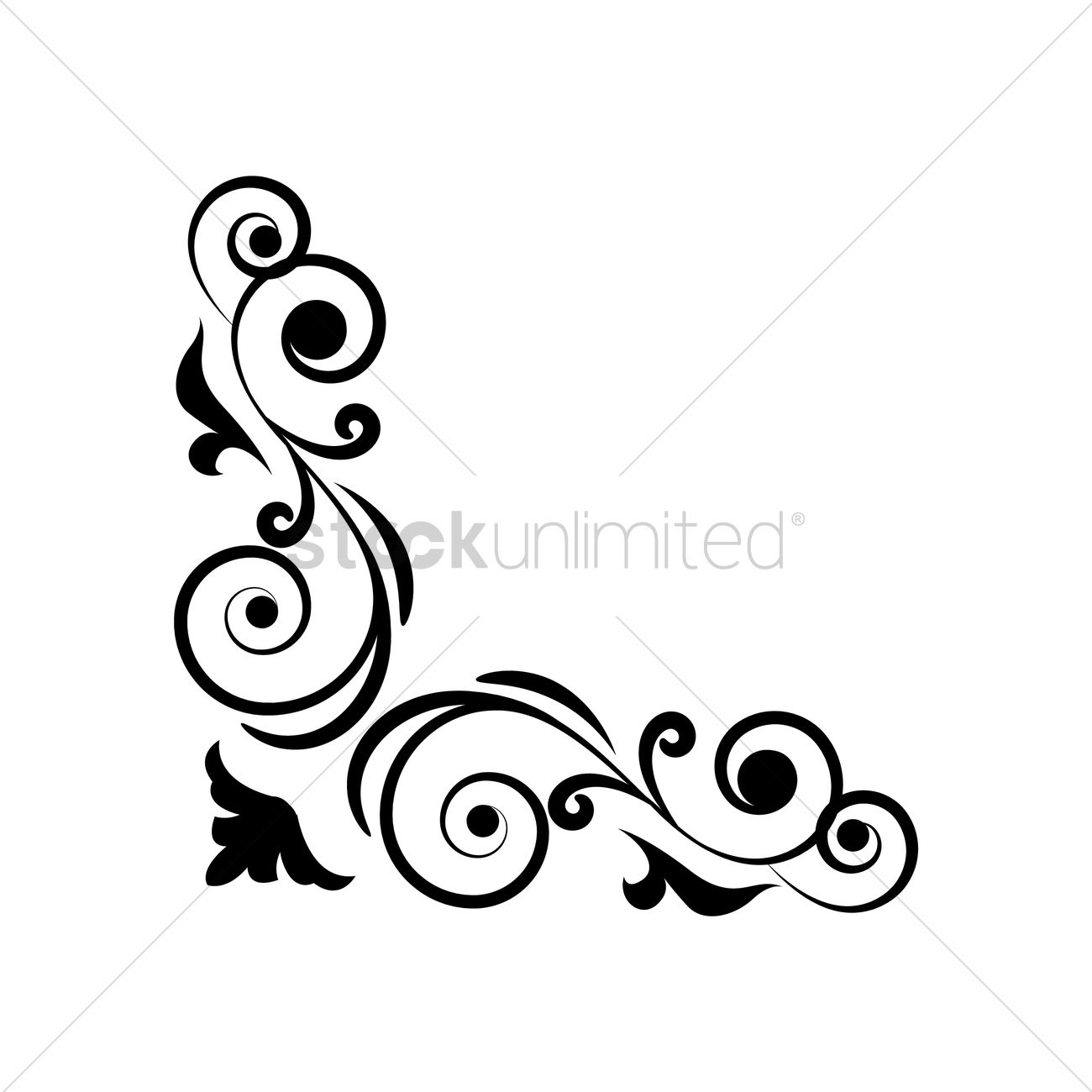 Floral Border Vector Image 1300x1300 Floral Border Vector Image
