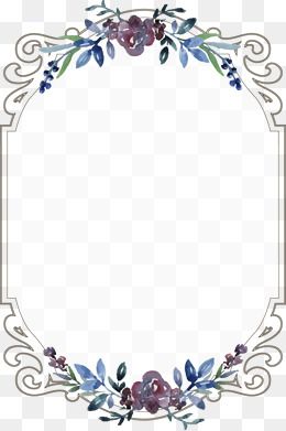 Vintage Floral Border, Flowers, Continental Png And Vector 260x391 Vintage Floral Border, Flowers, Continental Png And Vector