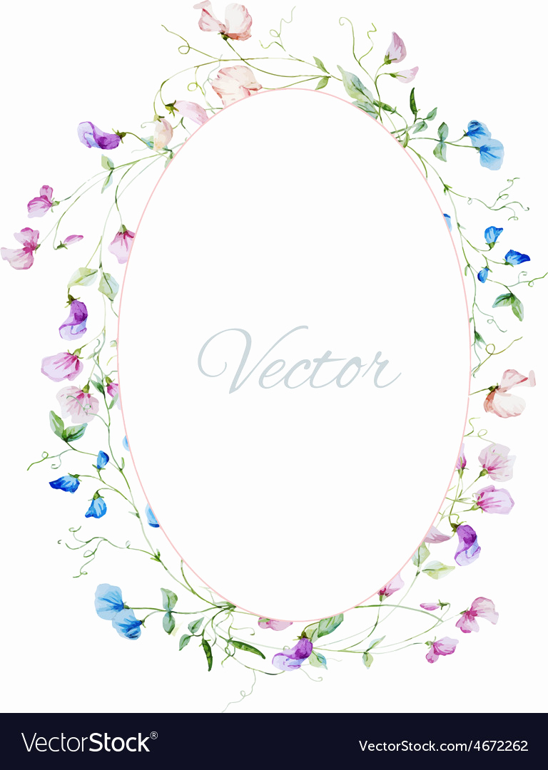 768x1080 Floral Border Vector Beautiful Flower Frame Watercolor Free Vector