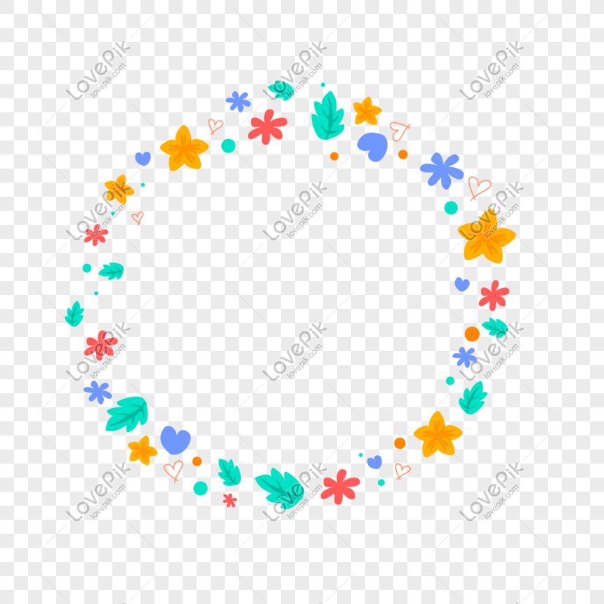 860x860 Fresh Hand Drawn Floral Border Vector Png Image Picture Free