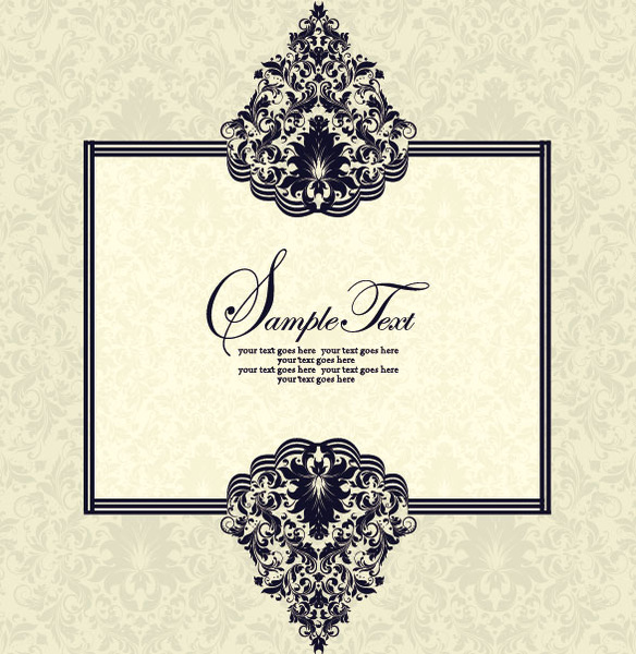 584x600 Vector Of Exquisite Vintage Floral Borders Free Vector